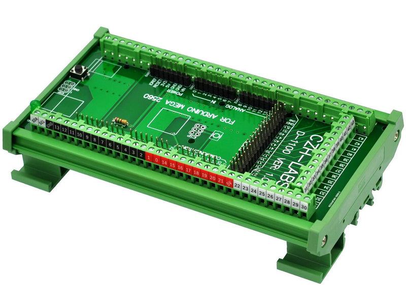 Electronics-Salon DIN Rail Mount Screw Terminal Block Adapter Module, for Arduino MEGA-2560 R3.