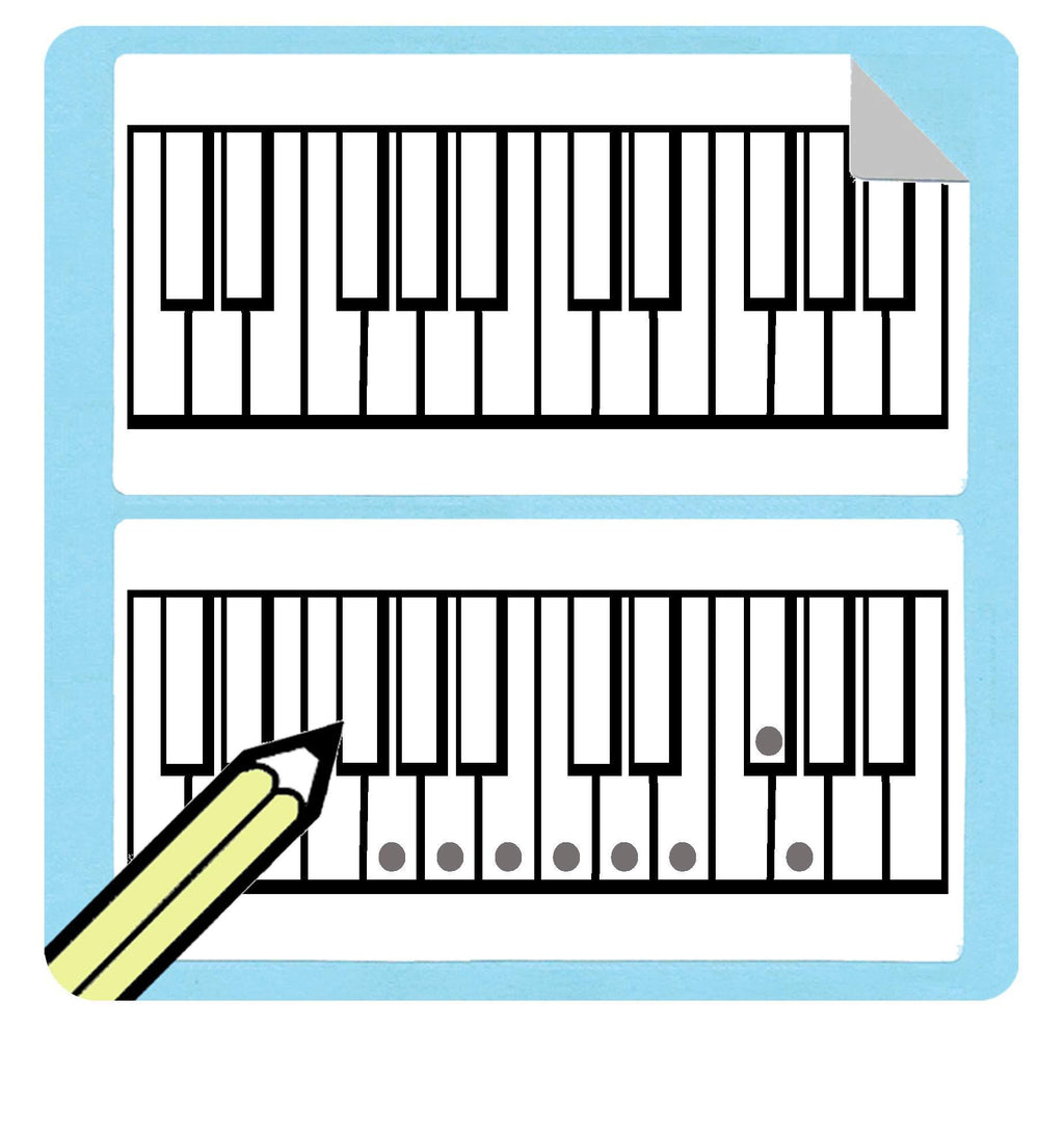 Large Piano/Keyboard Diagram Stickers (50 Sticker Per Pack) AT CHECKOUT!