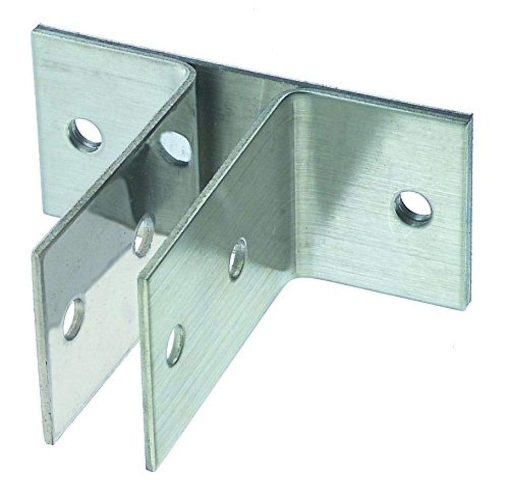 Harris Hardware 11289 Two Ear Stamped Stainless Steel Urinal Bracket 1-Inch Panel Thickness 3-3/4-Inch Bracket Height 3-3/4-Inch Base Length 1-1/2-Inch Base Width,