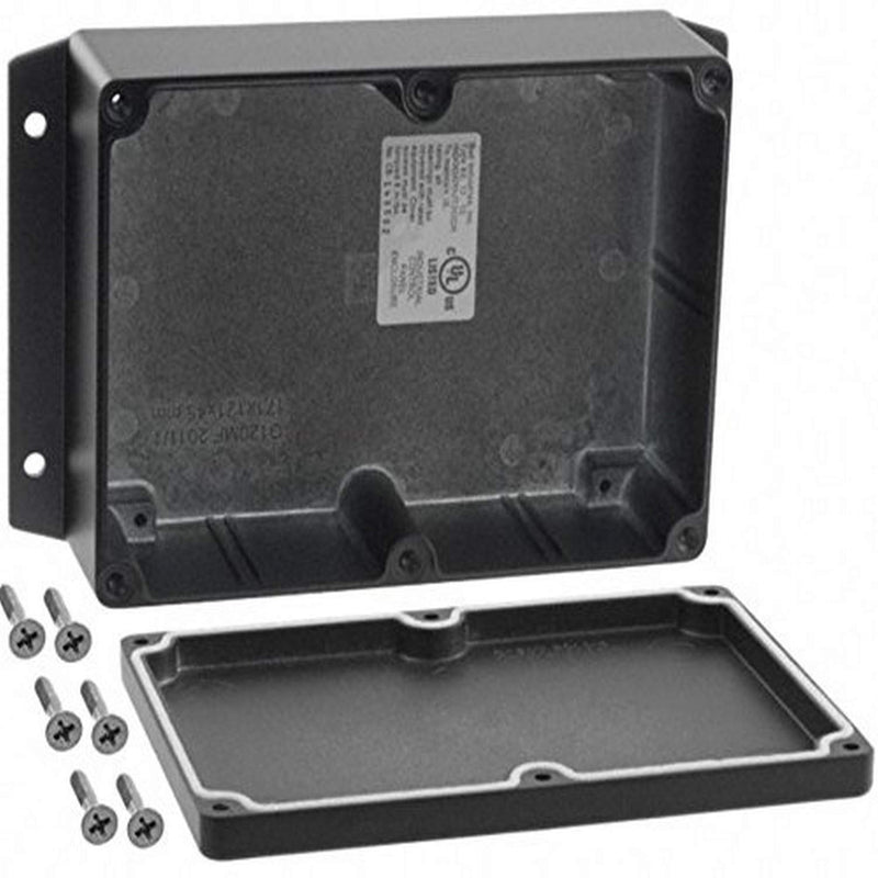 BUD Industries AN-2856-AB IP68 Aluminum Enclosure 6.73" L x 4.76" W, Black