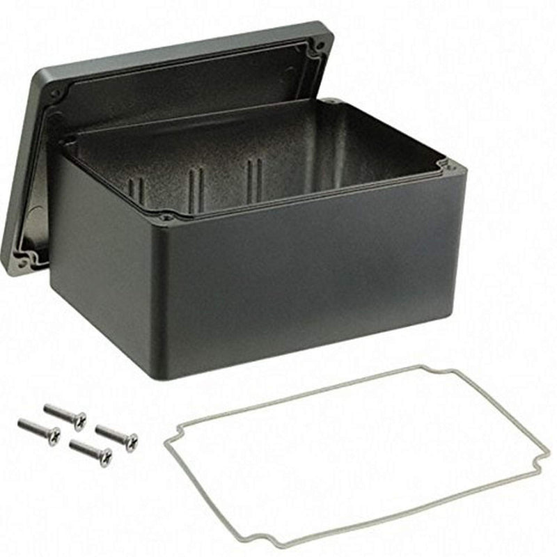 BUD Industries AN-1305-AB IP68 Aluminum Enclosure 5.83" L x 4.25" W, Black