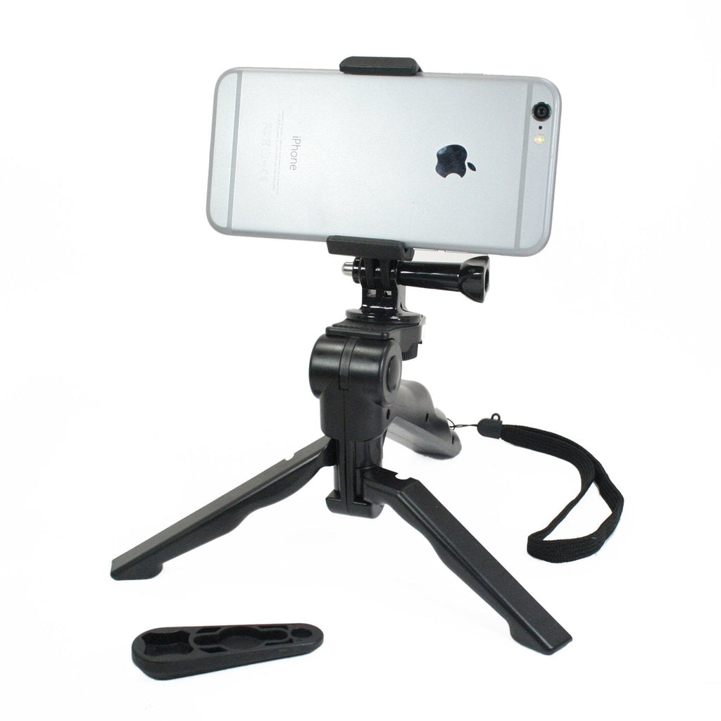 Livestream Gear - Foldable Tripod and Smartphone Mount Setup for Live Streaming, or Video Recording. Locking Phone Clamp, Spring Loaded, Fully Adjustable. Includes Wrench. (Tripod & Phone Clamp) Tripod & Phone Clamp
