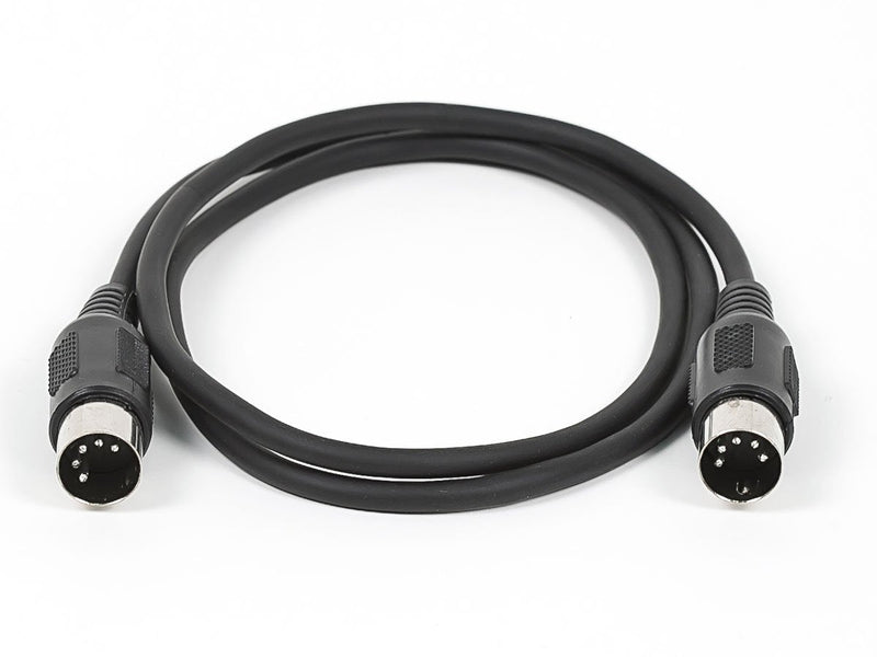 [AUSTRALIA] - MIDI Cable with 5 Pin DIN Plugs 3 Feet (ft) Black (3 Pack) 3 Pack 