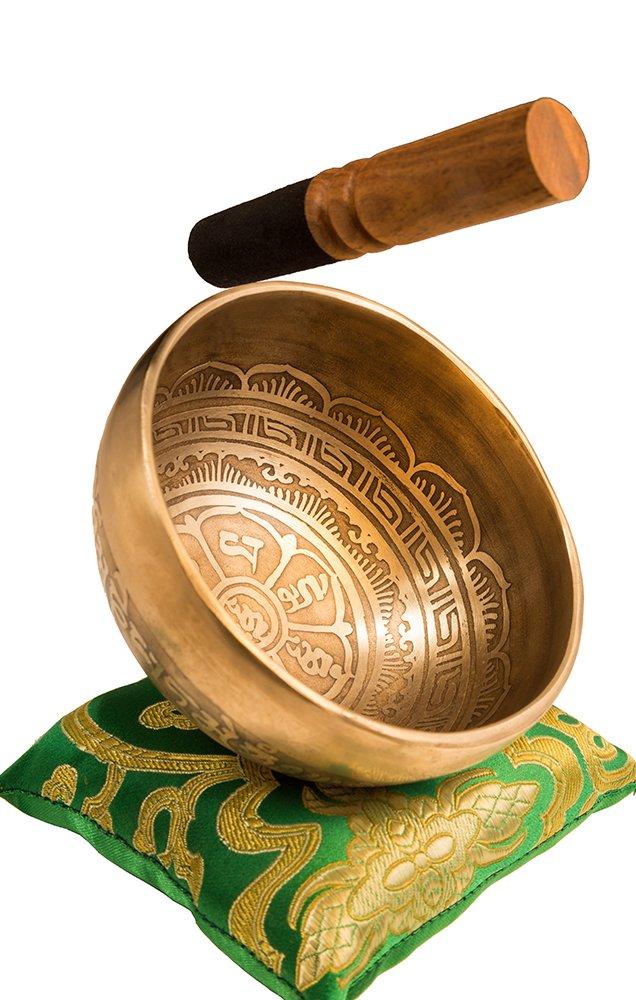 Tibetan Singing Bowl Set - Hand Crafted By YAK THERAPY - Chakra Healing, Anxiety & Stress Relief, Great for Meditation Healing Relaxation Therapy – Best Gift Product from Nepal,