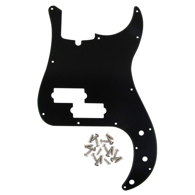 IKN 1Ply Black 13 Hole P Bass Pickguard Scratch Plate Pick Guard for 4 String American/Mexican Standard Precision Bass Part