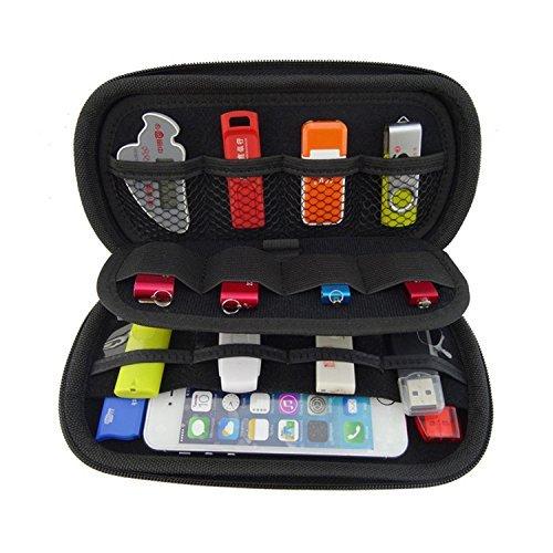 Onwon USB Drive Organizer Electronics Accessories Case Big Capability USB Flash Drives Bag (Black)