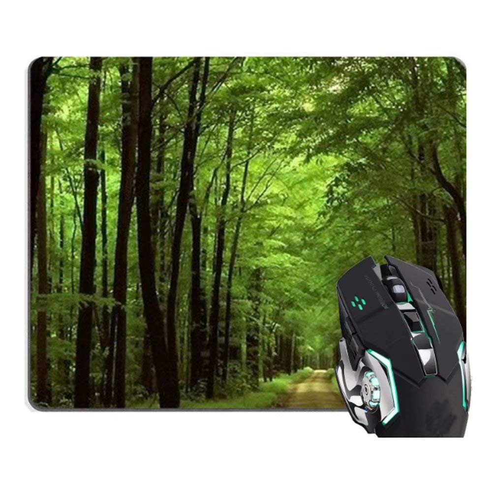Deep In The Forest Thick Green Vegetation Tree Nature Mouse Pad Mat