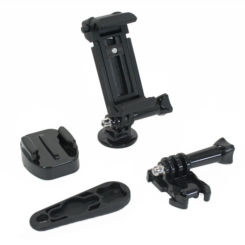 Action Mount® - Locking Smartphone Mount Accessory Setup. Tripod Adapters, Quick Clip, Screw Adapter, Spring Loaded Smartphone Holder, Wrench. (Phone Mount Setup) Phone Mount Setup