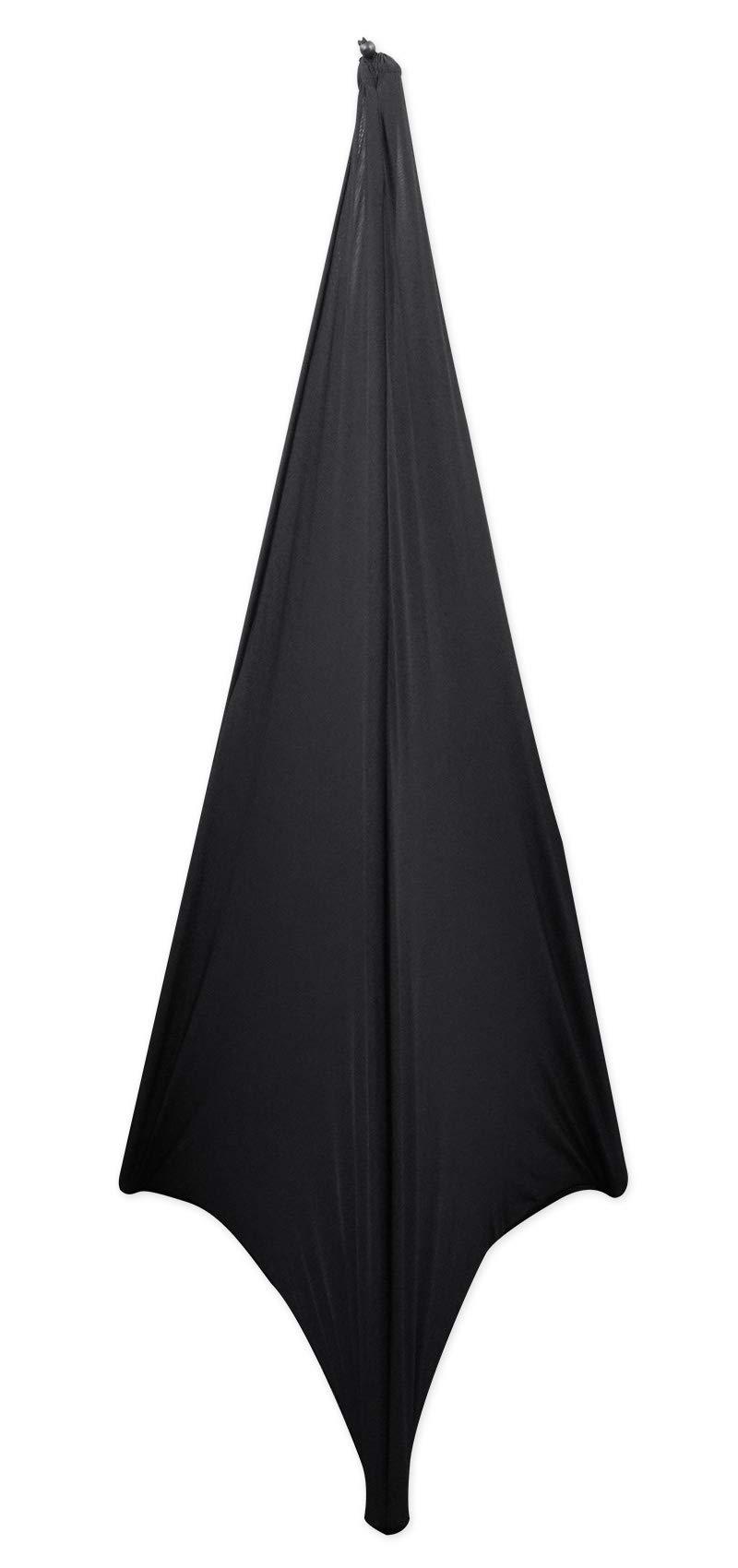 Rockville RSC7B Black Tripod PA Speaker Stand Scrim Cloth + Carry Bag For Speaker Stand