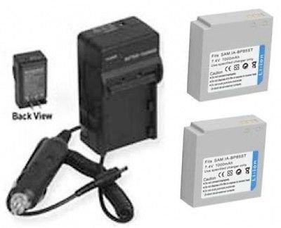 2 Batteries + Charger for Samsung SMX-F30LN, Samsung SMX-F30RN, Samsung SMX-F30SN, Samsung SMX-F33, Samsung SMX-F33BN