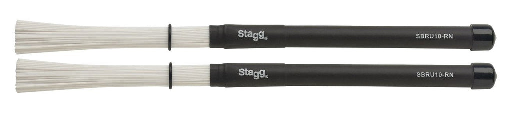 Stagg SBRU10-RN Poly Bristle Nylon Brushes with Rubber Handles