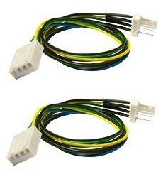 4-Pin PWM Connector Male to Female Computer Case Fan Power Extension Adapter Cable, 12" Inch (2-Pack)
