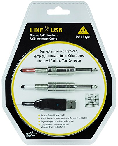 Behringer Line in to USB Interface Cable (Black), 2