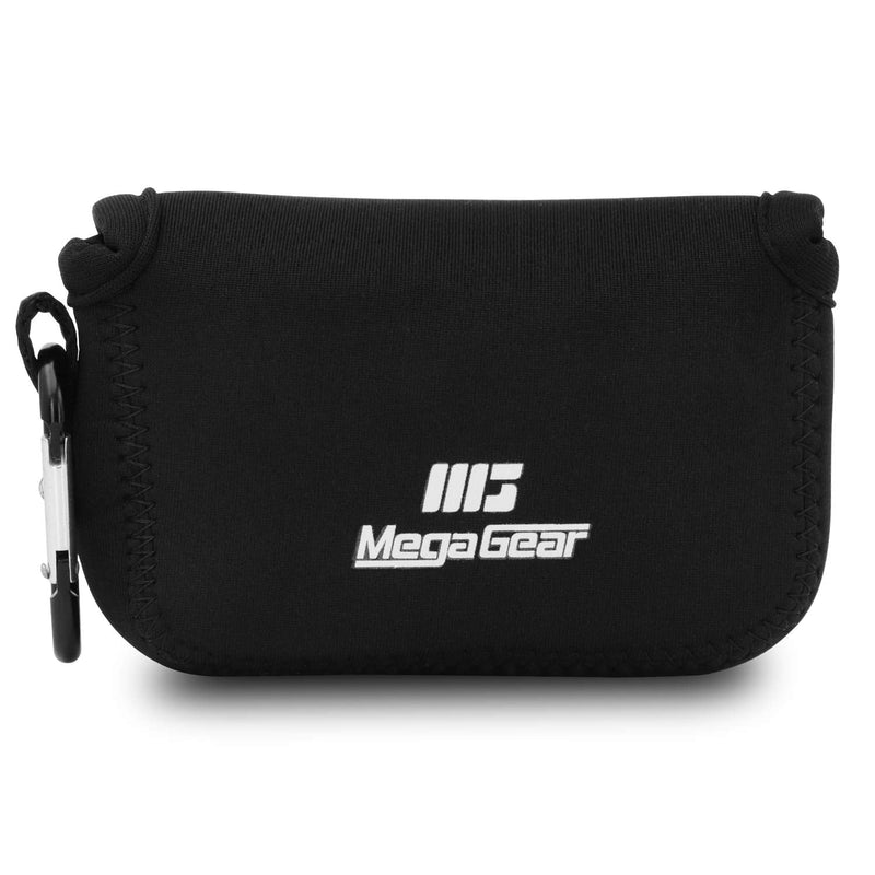 [AUSTRALIA] - MegaGear ''Ultra Light'' Neoprene Camera Case Bag with Carabiner for Panasonic Lumix DC-ZS80, DC-ZS70, DMC-ZS100, DC-TZ95, DC-TZ90, DMC-TZ100 (Black) Black 