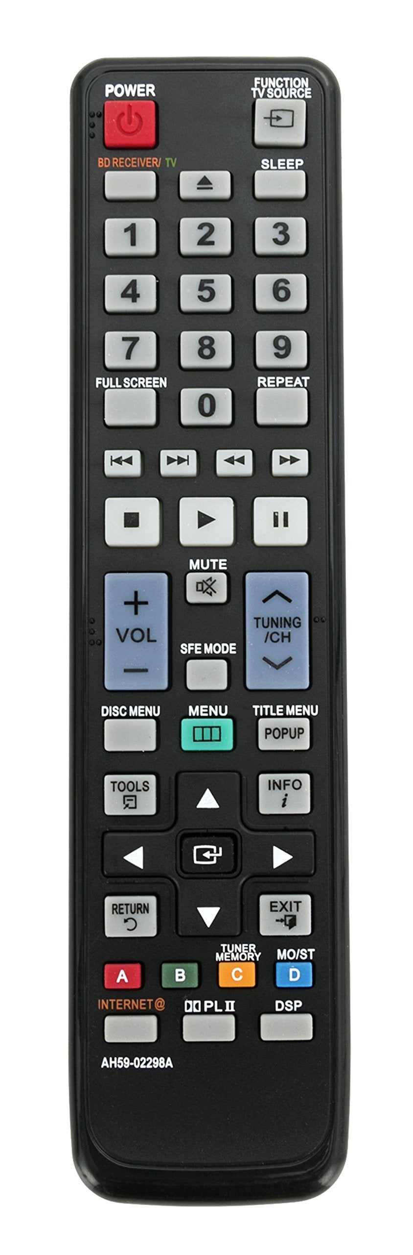VINABTY New AH59-02298A Replaced Home Theater/DVD Remote fits for Samsung HTC6500 HTC6500/XAA HTC6500XAA HTC6730WXAA HTC6900W HTC6900W/XAA HTC6930W HTC6930W/XEE HTC6930W/XEN HTC6930W/XEU