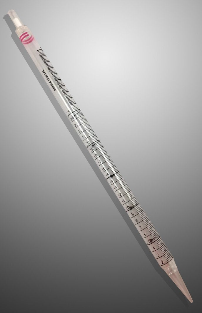 [AUSTRALIA] - EarthOx Sterile Serological Pipettes 25ml Long (Length: 338.9mm)(Individually Packaged) (20 Pipettes) 