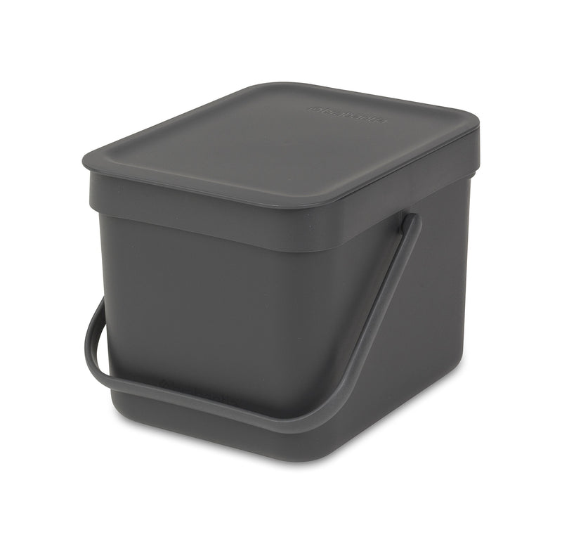 Brabantia 109720 Waste Bin, 6 L, Gray 1.6 Gal / 6L