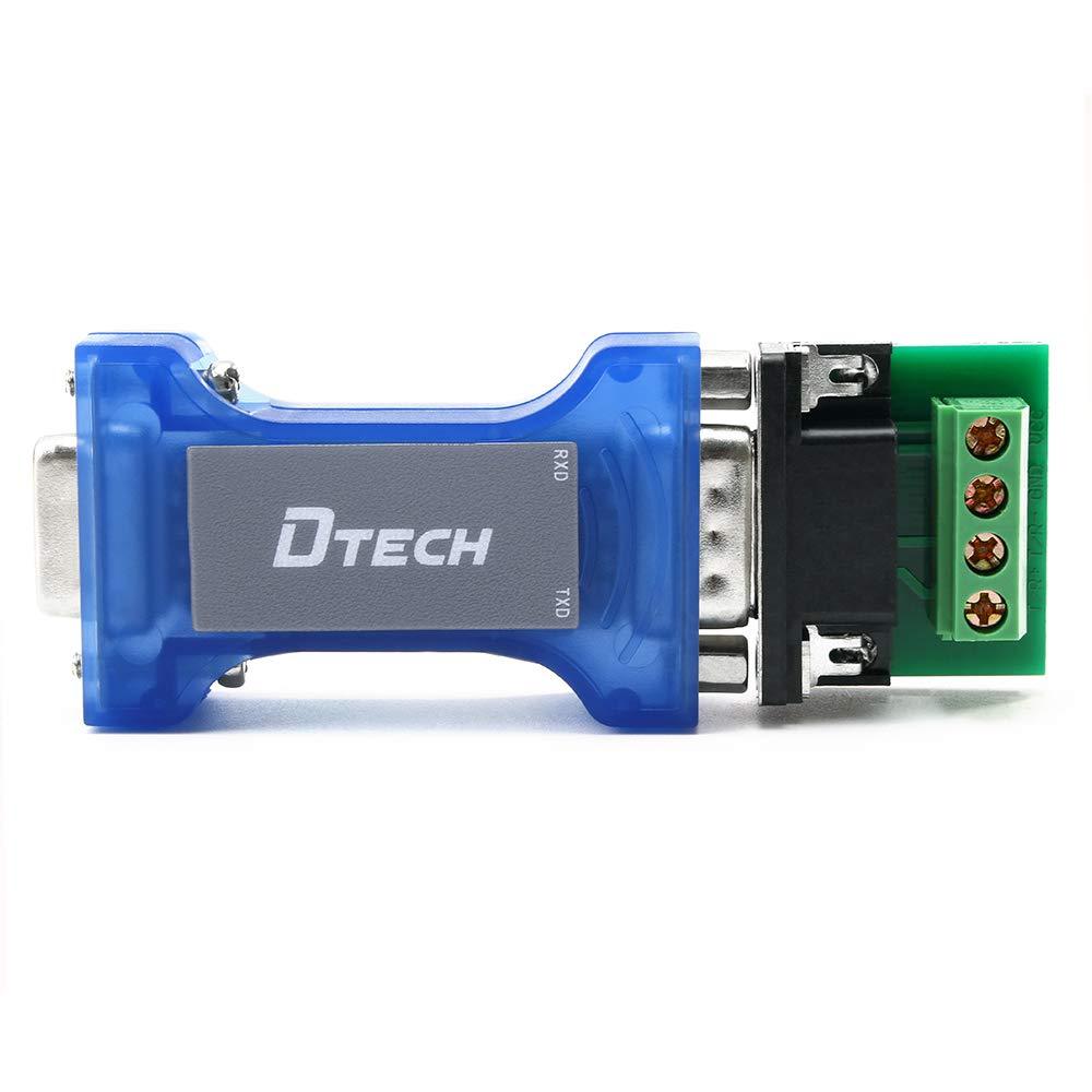 DTech RS232 to RS485 Converter Serial Communication Data Adapter with TX RX LED Indicators and Terminal Board