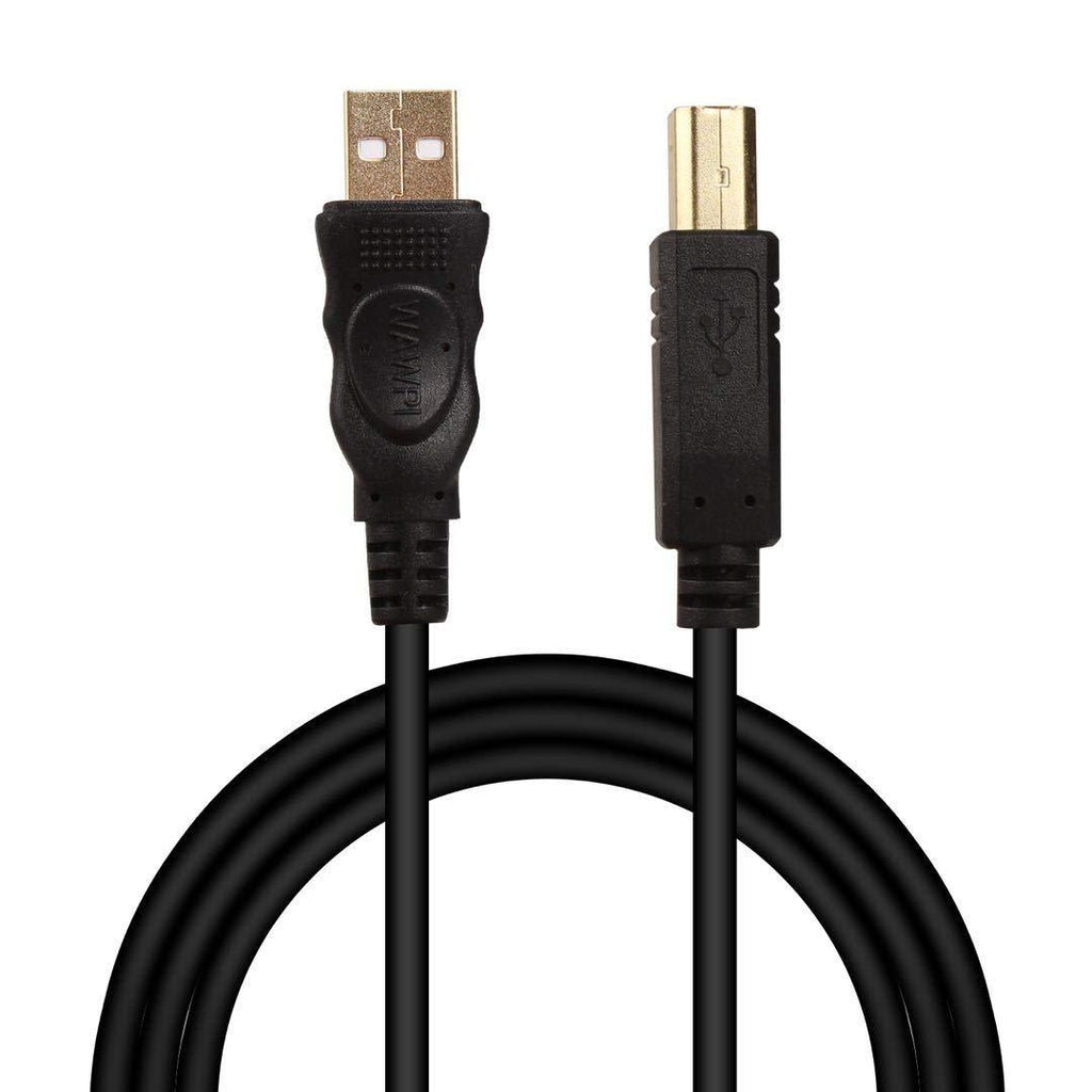 USB Cable 25 ft Gold-Plated USB 2.0 Cable - A-Male to B-Male - Printer/Scanner-25 Feet (8 Meters) 25 feet/8m