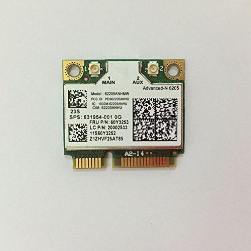 Advanced-N 6205Anhmw USE FOR INTEL 6205 Half Mini Pci-e Wireless Dual Band Wifi Card USE For T420, T430 T520, X220, X230 , W530, W520 and 8460, 8560, 2570, 6460, 8470 ,6560 FRU: 60Y3253 SPS:631954-001