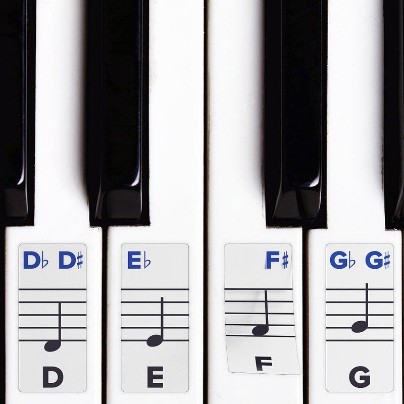 Piano Stickers for Keys – Removable w/Double Layer Coating for 49/61 / 76/88 Keyboards