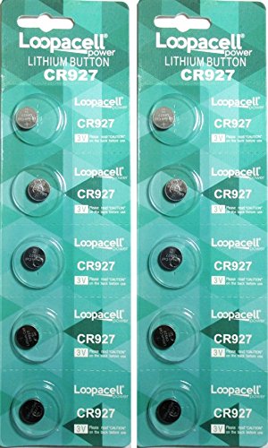 Loopacell CR927 Lithium 3V Battery, 5 Count (Pack of 2)