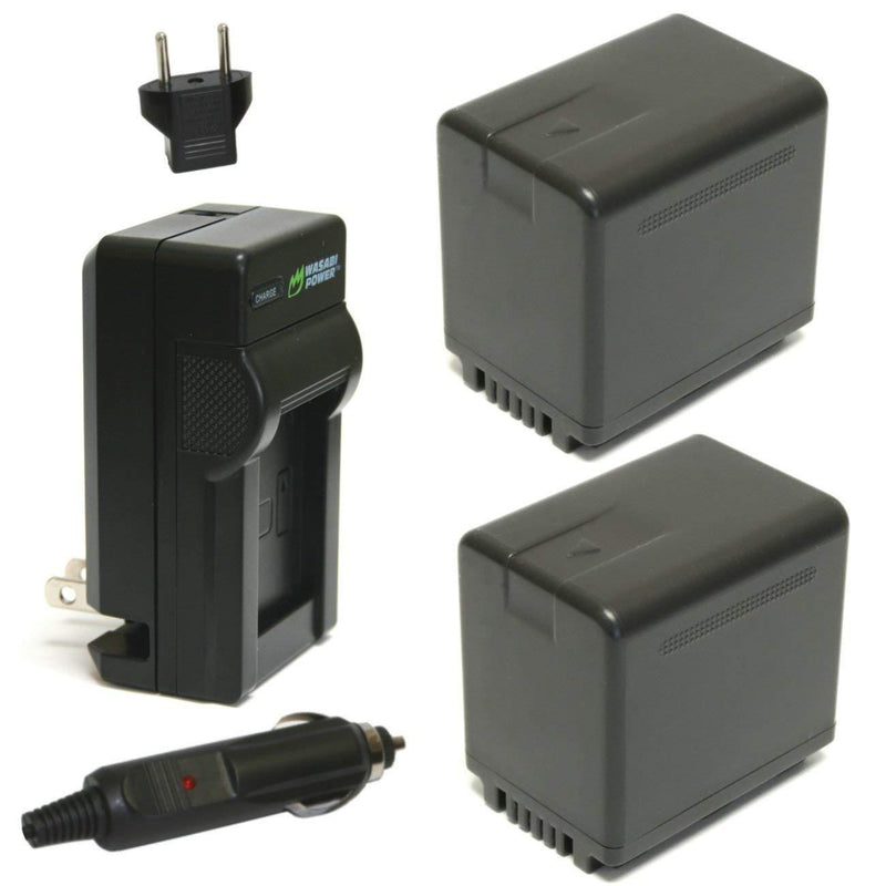 [AUSTRALIA] - Wasabi Power Battery (2-Pack) and Charger for Panasonic VW-VBT380 and Panasonic HC-V250, HC-V380, HC-V510, HC-V520, HC-V710, HC-V720, HC-V750, HC-V770, HC-VX870, HC-VX981K, HC-WXF991K 