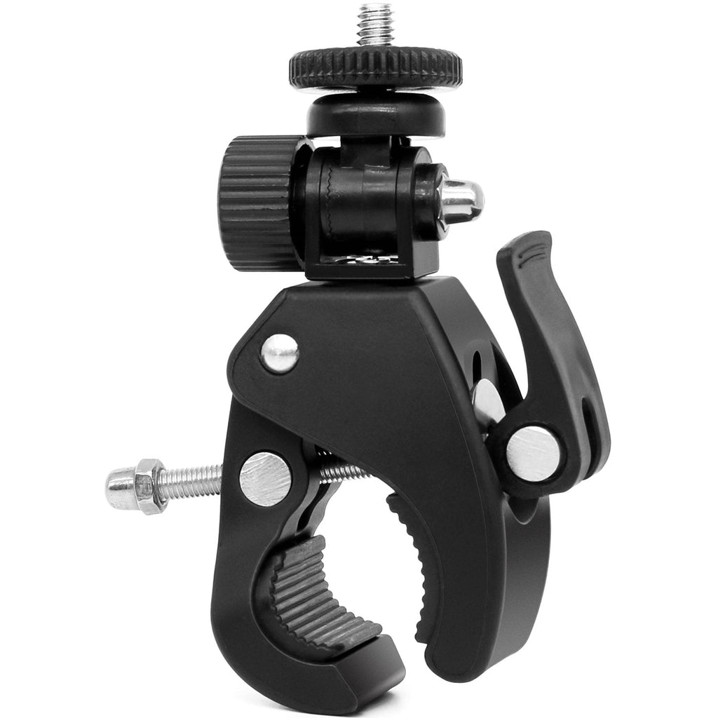 Camera Super Clamp Quick Release Pipe Bar Clamp Bike Clamp w/ 1/4" Tripod Head for Light Camera Mic Gopro iPhone Ipad Monitor, Work on Music Stands/Microphone Stands/Motorcycle/Bike/Rod Bar