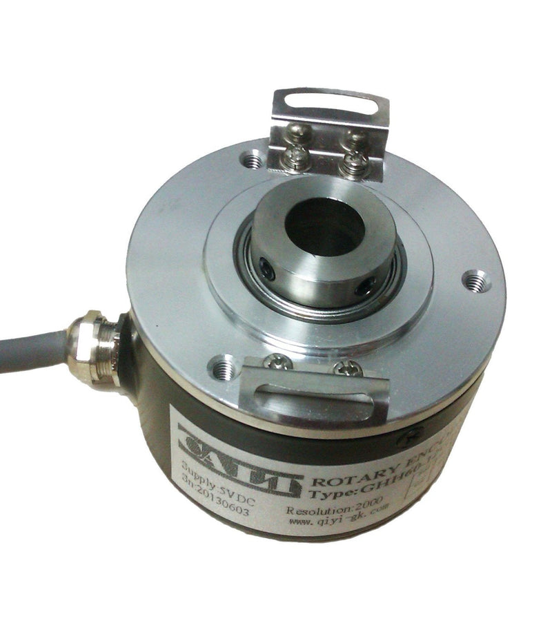 60mm Outer Diameter 10mm Aperture Hollow Shaft Rotary Encoder 5VDC line Drive Output Lne Driver Output 1024 P/R