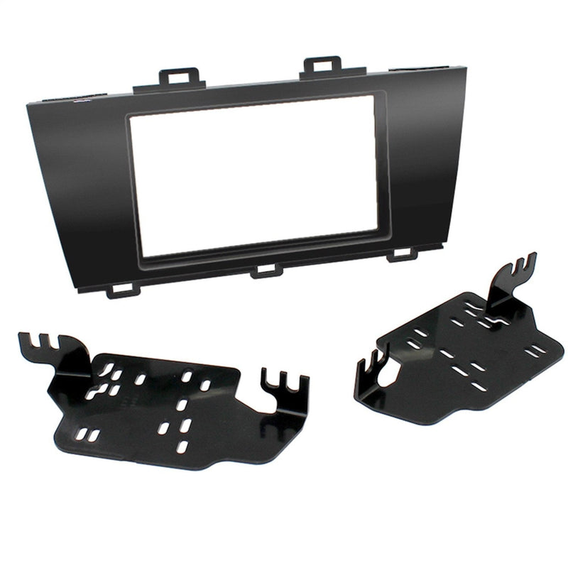 Scosche SU2030SB Compatible with 2014-Up Subaru Legacy/Outback ISO Double DIN Dash Kit; Silver