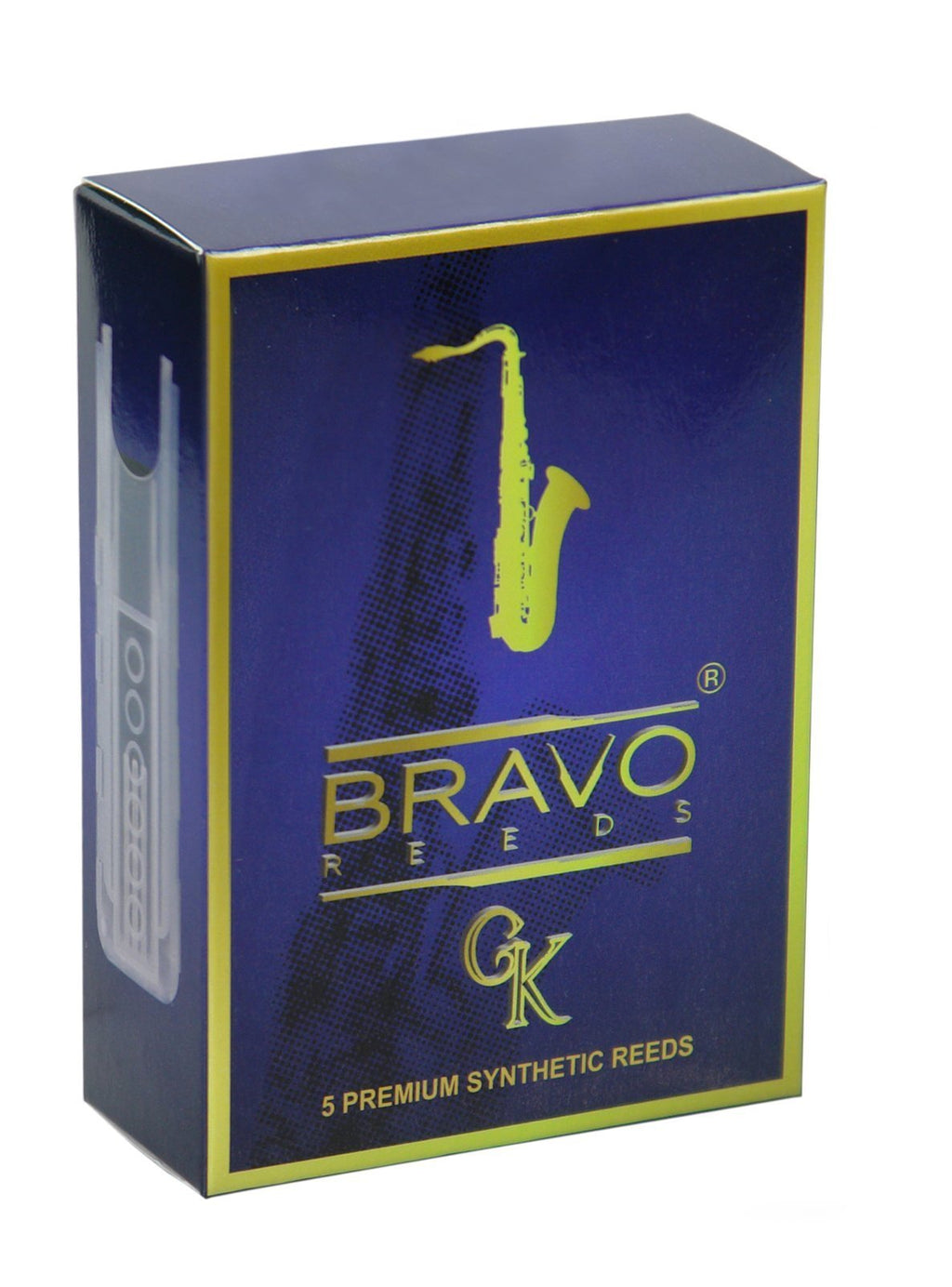 Bravo Synthetic Reeds for Tenor Saxophone-Strength 2.5 (Box of 5), Model BR-TS25