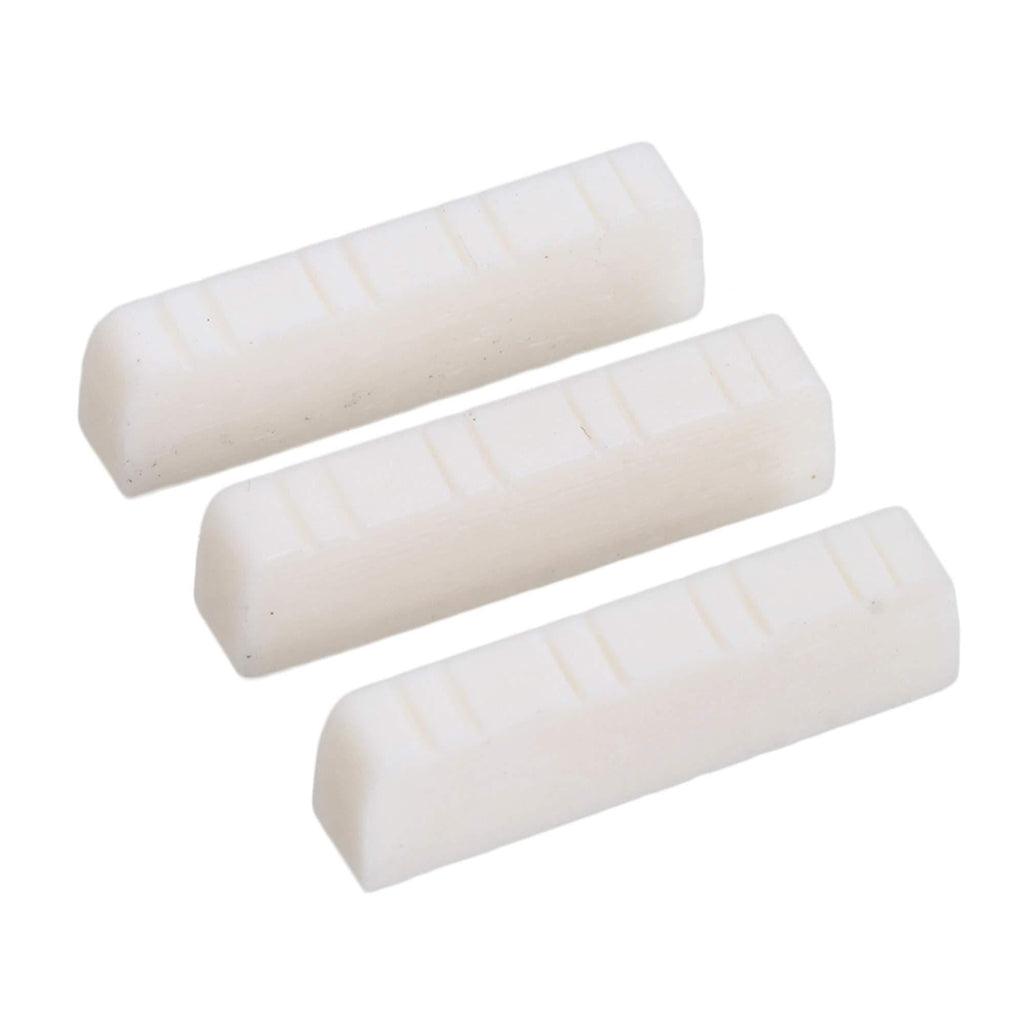 Yibuy 8 String Mandolin Bone Slotted Nuts Set of 3