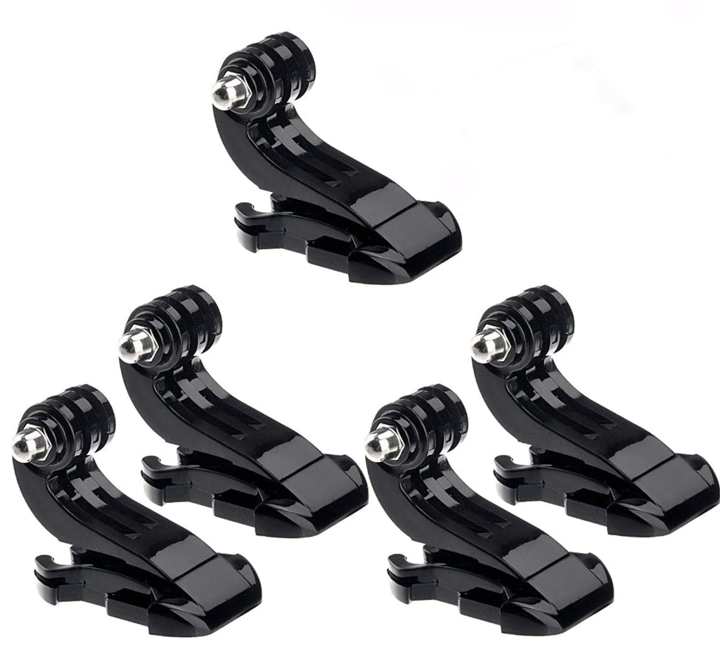 (5 Packs) Fotasy Vertical Surface J-Hook Buckle Mount Adapter, J Hook Clip Helmet Mount for GoPro Hero 2 3 3+ 4 5 6 7 8 Black