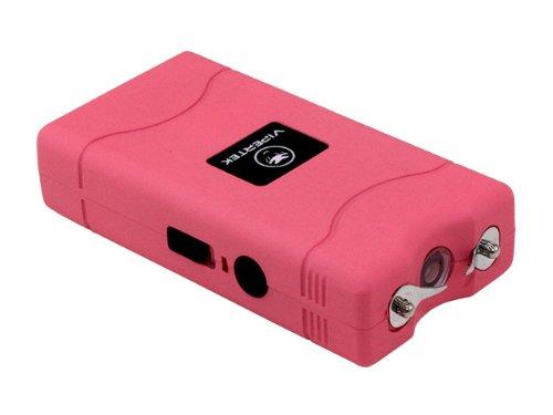 VIPERTEK VTS-880-30 Billion Mini Stun Gun - Rechargeable with LED Flashlight, Pink