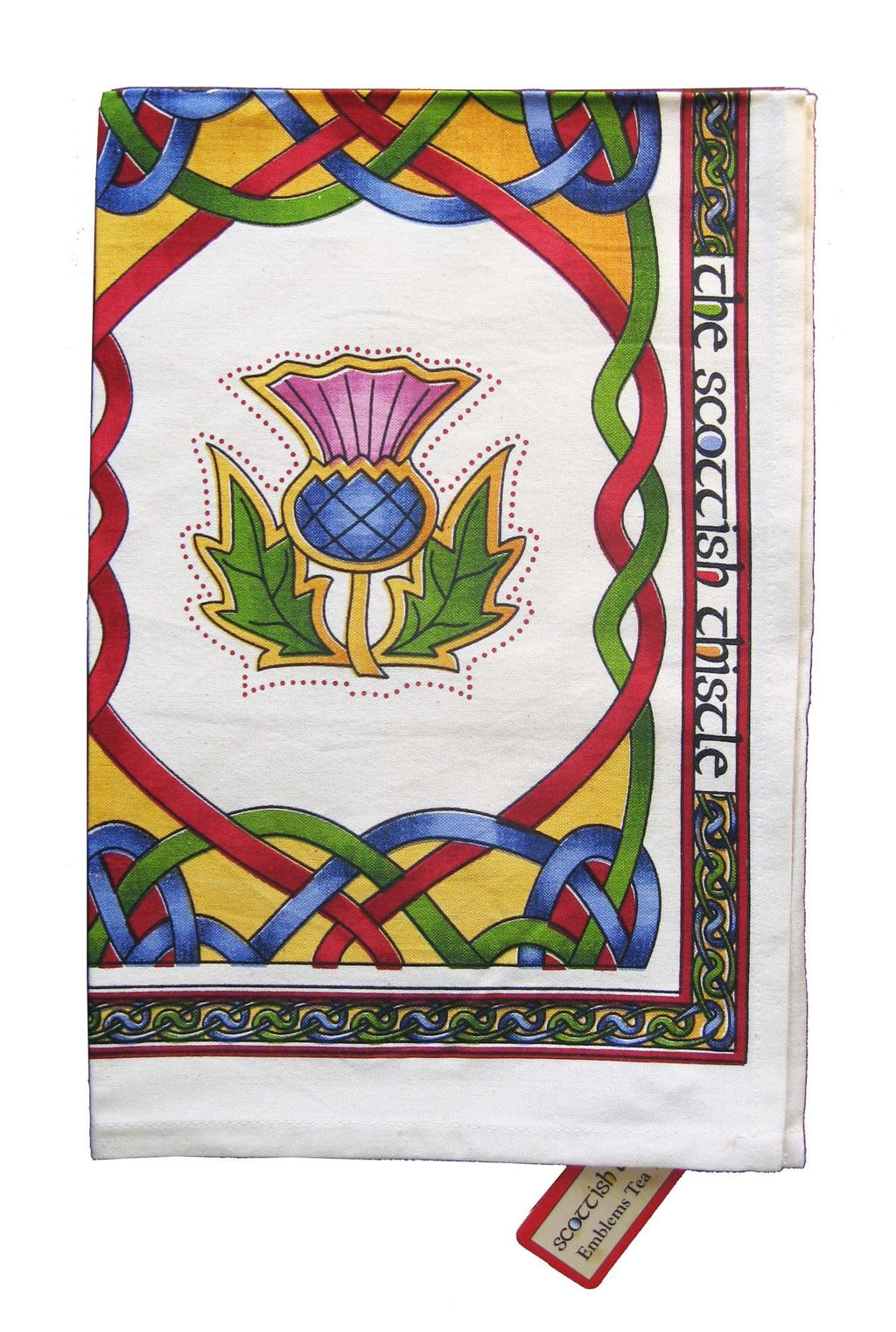 Royal Tara Irish Tea Towel with Celtic Knots Design -100% Cotton (Scottish Emblems)