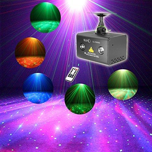 [AUSTRALIA] - SUNY Mini Party Laser Lights Sound Music Activated Laser Light Show RG Meteor Dots Projector RGB LED Wavy Galaxy Stage Laser Light Indoor Decor DJ Light For Home Disco Bar Night Club Christmas Event Star RG Effect 
