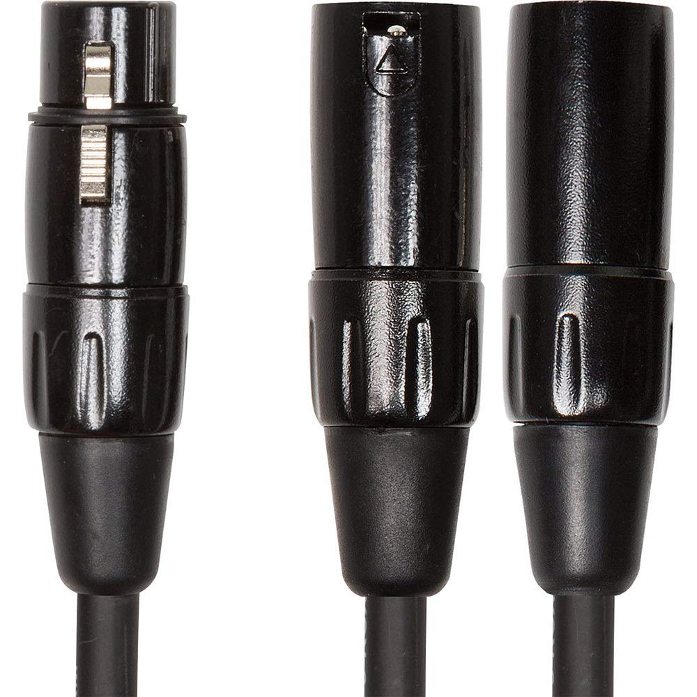 [AUSTRALIA] - Roland Black Series Interconnect Cable, XLR (Female) to Dual XLR (Male), Y Cable, 6-Inch 6 inch XLR(Female)-Dual XLR(Male), Y Cable 