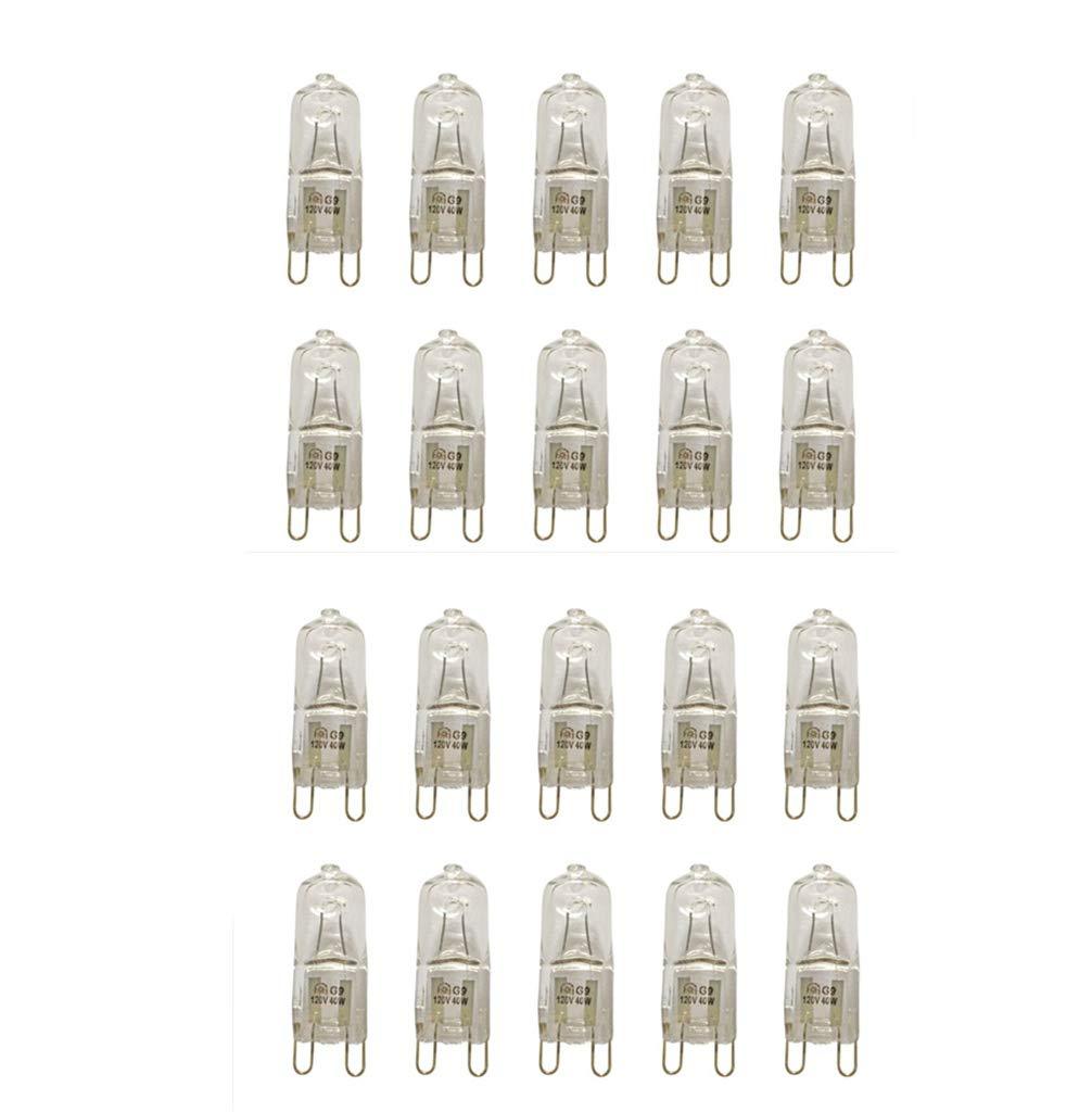 VSTAR G9 Halogen Bulb, 40-Watt 120-Volt Base G9 Halogen Bulb (20 Pack) 20 Pack