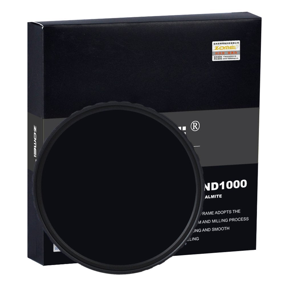 Zomei Circular 82mm Ultra Slim HD ND1000 18 Layer Multi-Coated Optical Schott Glass 10 Stop Neutral Density Lens Filter