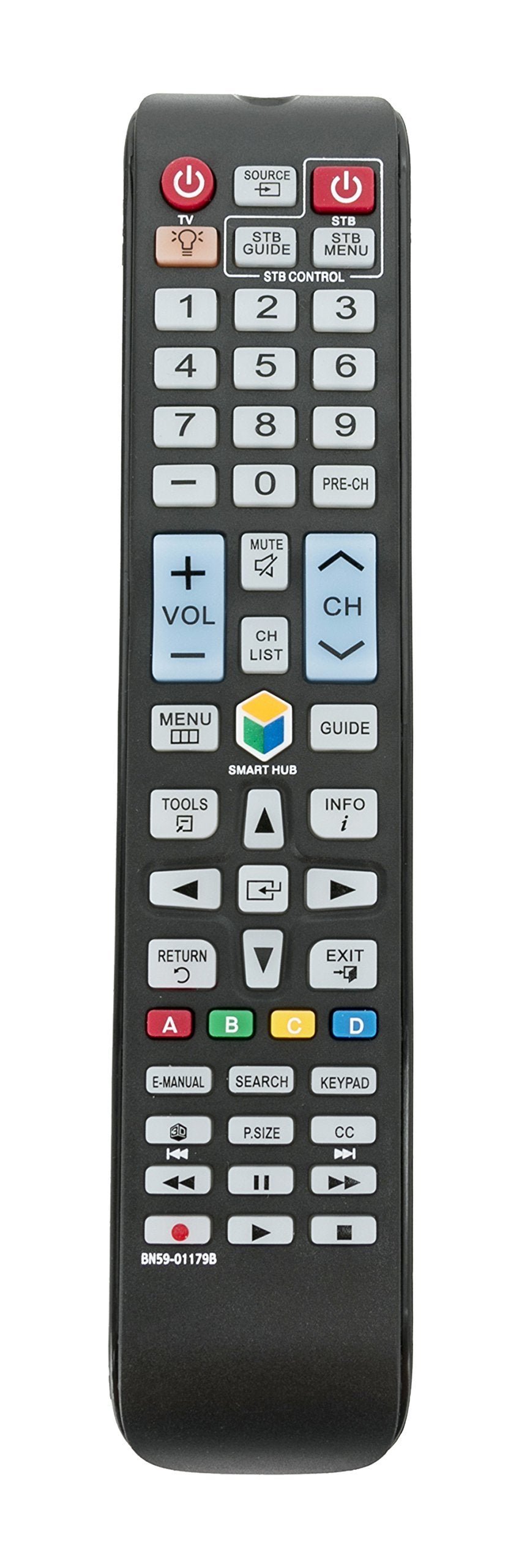 New BN59-01179B Replace Remote fit for Samsung Smart LED 3D TV UN46H7150AF UN48H8000AF UN50HU8500F UN55HU8500F UN60H7100AFXZA UN60H7150AF UN65HU8500F UN65H7150AF UN75H7100AF Sub BN59-01179A