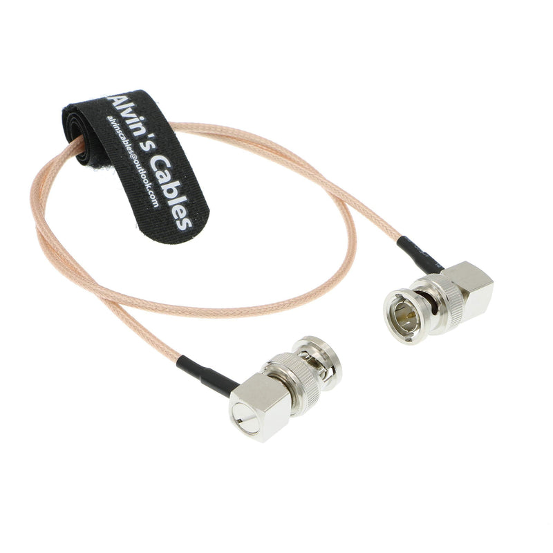 RG179 Coax BNC Right Angle Male to Male Cable for BMCC Video Blackmagic Camera Right to Right 50CM