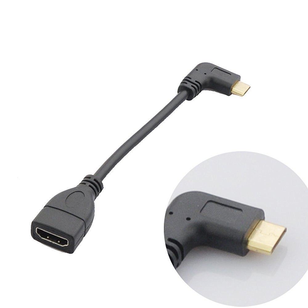 Seadream 6" 15CM High Speed 90 Degree Mini HDMI Left-toward Male to HDMI Female Cable Adapter Connector (Left-Toward)