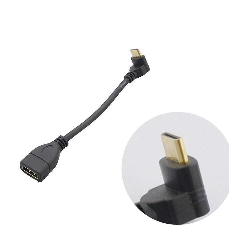 Seadream 6" 15CM High Speed 90 Degree Mini HDMI Up-toward Male to HDMI Female Cable Adapter Connector (Up-Toward)