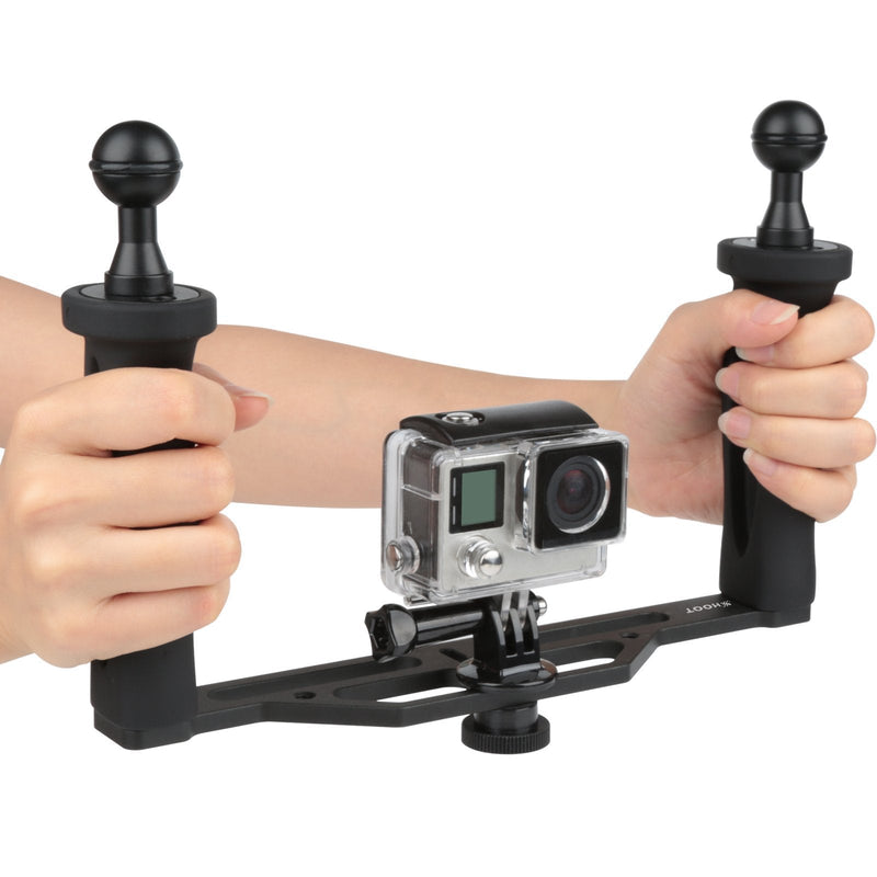 D&F Hand Grip Aluminum Alloy Stabilizer Gimbal for DSLR Camera Action Camera, Video Film Movie Making Kit for GoPro Hero 8/7/6 Canon Nikon Pentax Sony Olympus
