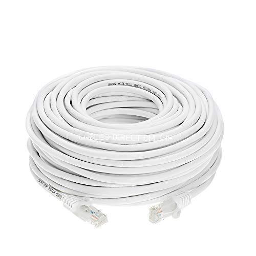 Cables Direct Online Snagless Cat5e Ethernet Network Patch Cable White 20 Feet 20ft