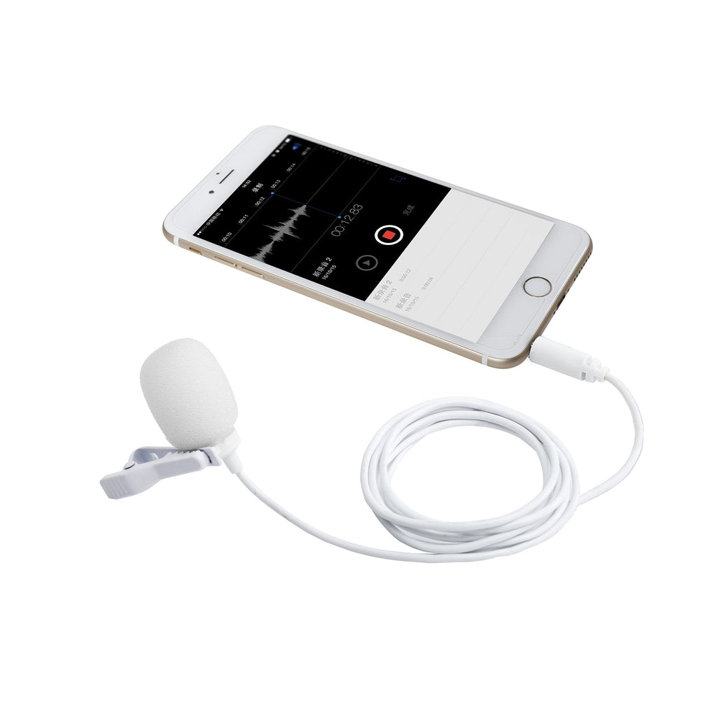 [AUSTRALIA] - Movo PM10W Lavalier Microphone and Lapel Microphone for iPhone, iPad, Android, and Other Smartphones and DSLRs - Easy Clip on Microphone for Recording a Podcast, Vlog, Interview, and YouTube Videos 