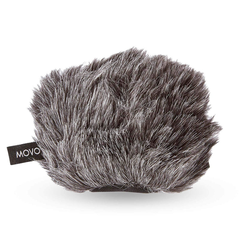 [AUSTRALIA] - Movo WS-G9 Furry Outdoor Microphone Windscreen Muff for Portable Digital Recorders up to 3" X 1.5" (W x D) - Fits the Zoom H4n, H4n PRO, H5, H6, Tascam DR-40, DR-05, DR-07 and More (Dark Gray) 