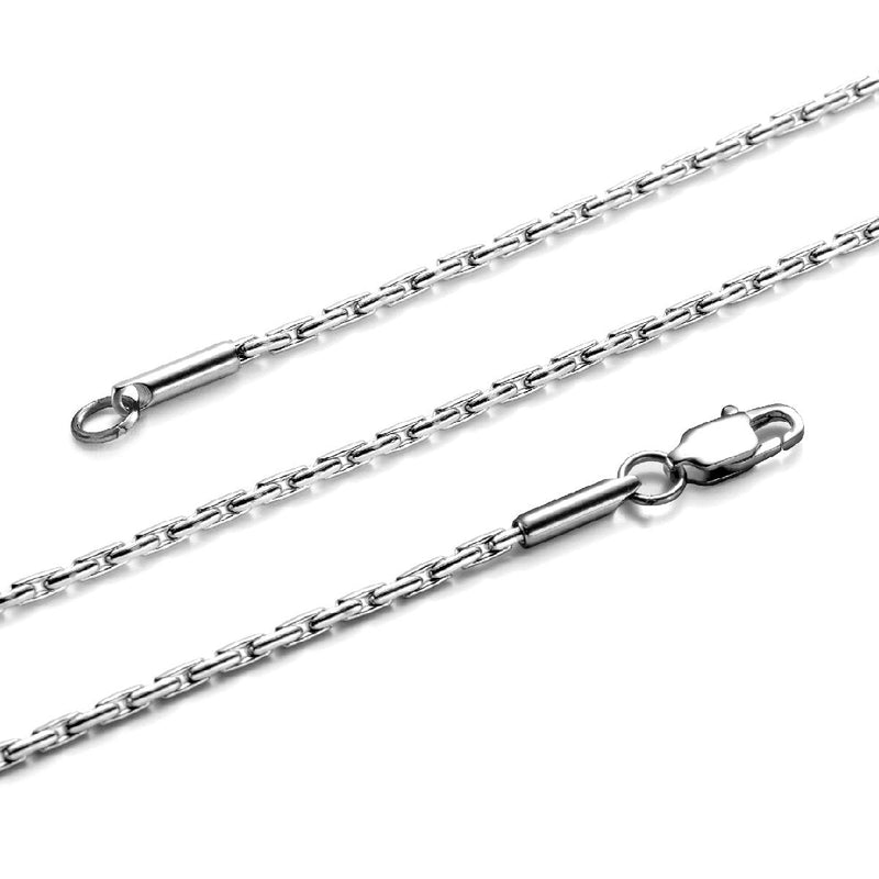 Trusuper Style Titanium Stainless Steel Mens Womens Italy Final Fantasy Chain Necklaces 2mm Unisex 22.0 Inches