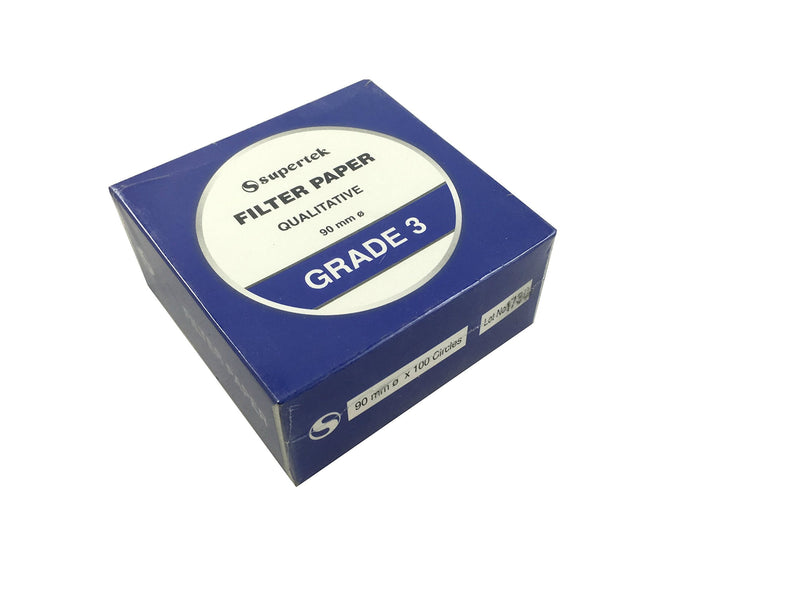 [AUSTRALIA] - Filter Paper, Qualitative, Grade 3, 90 mm (Diameter) Pack of 100 Sheets 