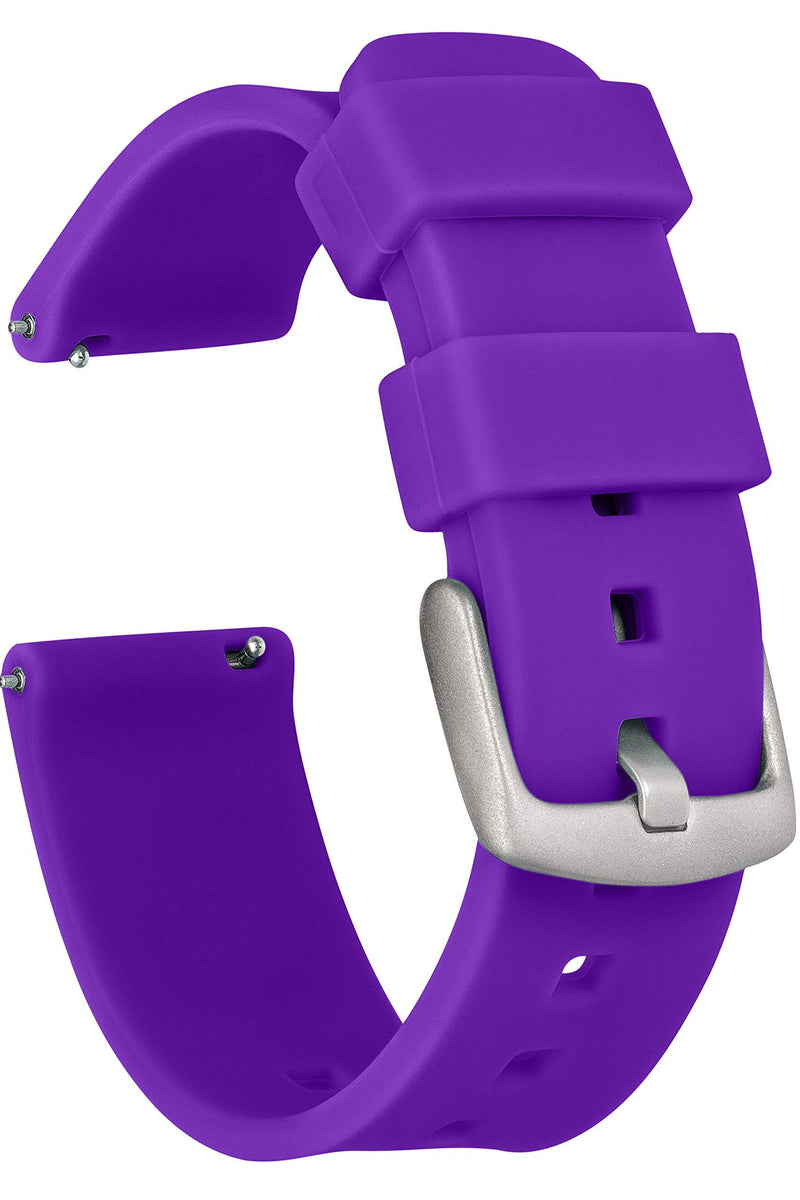 GadgetWraps 22mm Silicone Watch Band Strap with Quick Release Pins – Compatible with Fossil, Pebble, Samsung – 22mm Quick Release Watch Band (Medium Purple, 22mm) Medium Purple 22mm Width (Check devices list below)